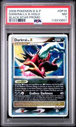 POKEMON GREAT ENCOUNTERS DARKRAI LV X #DP19 ULTRA RARE PSA 7 NM (OC) #113310657 - Image 1