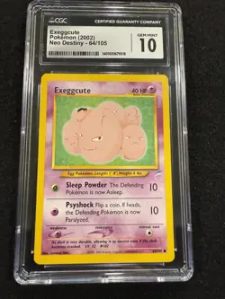 Pokemon Exeggcute 64/104 from Neo Destiny Unlimited in a CGC 10! - Image 1