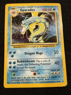 Pokemon Gyarados Holo 6/102 from Base Set Unlimited in DMG condition! - Image 1