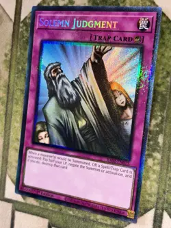 YuGiOh SOLEMN JUDGMENT Prismatic Collector’s Rare RA02-EN075 - Image 1