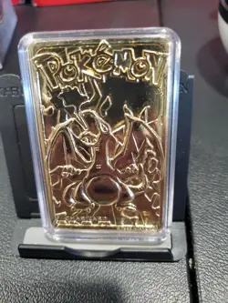 Pokemon 23K Gold Plated CHARIZARD Trading Card 1999 Burger King - Image 3