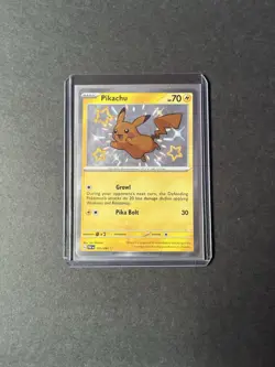 Pokemon Pikachu TCG Holo Shiny Rare Card Paldean Fates 131/091 - Image 1