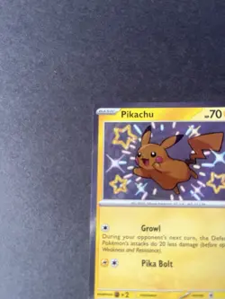 Pokemon Pikachu TCG Holo Shiny Rare Card Paldean Fates 131/091 - Image 4