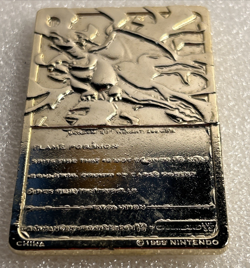 Pokemon gold plated card the character is Charizard in mint condition - Image 3