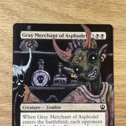 Gray Merchant of Asphodel, ALTERED Hand-Painted MTG Card. 1 of 1 for commander - Image 2