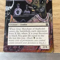 Gray Merchant of Asphodel, ALTERED Hand-Painted MTG Card. 1 of 1 for commander - Image 3