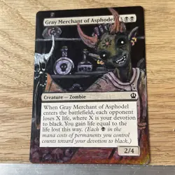 Gray Merchant of Asphodel, ALTERED Hand-Painted MTG Card. 1 of 1 for commander - Image 4