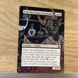 Gray Merchant of Asphodel, ALTERED Hand-Painted MTG Card. 1 of 1 for commander - Image 5