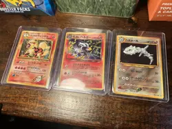 3 Vintage Holo Japanese Pokemon Card Lot LP/MP/HP - Image 2