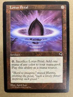 MTG 1x Lotus Petal Tempest Legacy Pauper Magic the Gathering Card x1 LP - Image 1