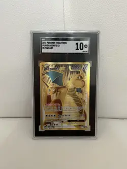 SGC 10 Gem Mint Pokemon Dragonite EX Evolutions 106/108 Ultra Rare Card - Image 1