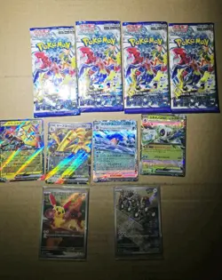 pokemon japanese raging surf booster Pack ×4 Plus 8 Cards Look At Pictures - Image 4
