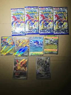 pokemon japanese raging surf booster Pack ×4 Plus 8 Cards Look At Pictures - Image 5