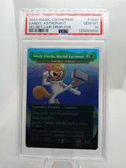 2025 MAGIC THE GATHERING SPONGEBOB SECRET LAIR DROP FOIL PSA 10 GEM MINT SANDY - Image 1