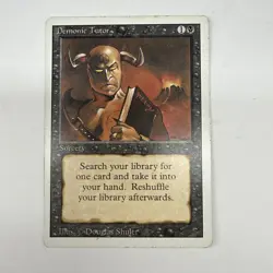 Magic the Gathering Revised Edition Demonic Tutor Sorcery LP - Image 1