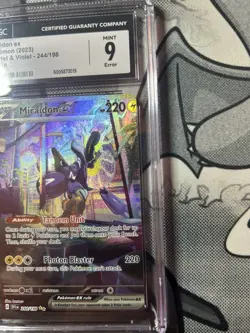 Pokemon TCG Miraidon EX Scarlet & Violet Base Set Holo Card 244/198 Mint 9 Error - Image 3