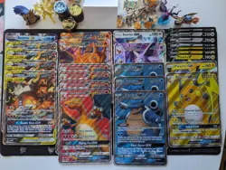 Pokemon TCG Jumbo Cards Sleeves Coins Figures & Pins LOT - Image 1
