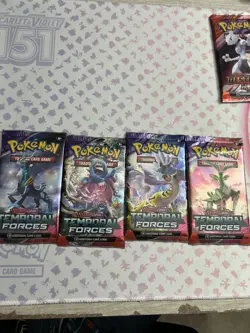 Pokemon Temporal Forces Scarlet & Violet SV05 Booster Pack Art Set of 4 - Image 1