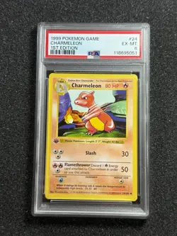 1999 Pokemon Base Set Charmeleon 1st Edition Shadowless Psa 6 - Image 1