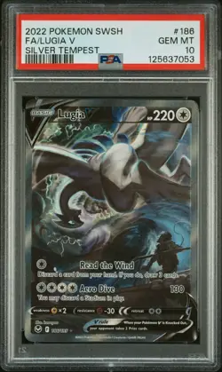 Pokemon 2022 Lugia V 186/195 Alt Art Silver Tempest GEM MINT PSA 10 - Image 1