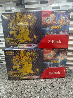 Pokemon Surging Sparks ETB & Booster Bundle Costco 2-pack Factory Sealed 2-BOXES - Image 1