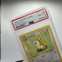 Pokemon 1999 Game Raticate #40 English 1st Edition 40/102 - PSA 8 NM-MT - Image 5