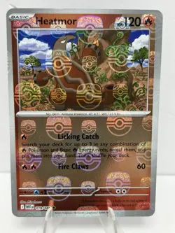 2025 Pokemon SV White Flare Heatmor Reverse Holo Master Ball Uncommon #019/086 - Image 1