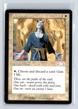 PEACE OF MIND - MTG Magic the Gathering Card - Exodus - Uncommon - Image 1