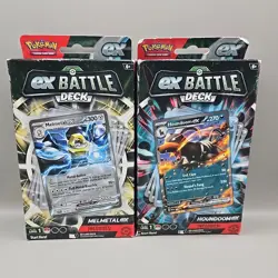 Lot (2) NEW Pokemon Trading Card Decks- Melmetal EX Battle, Houndoom EX Battle - Image 1
