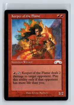 KEEPER OF THE FLAME - MTG Magic the Gathering Card - Exodus - Uncommon - Image 1