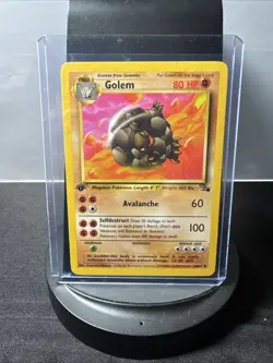 Golem - 1999 Vintage Pokemon - Fossil card # 36/62 - 1ST EDITION - Uncommon - NM - Image 1