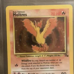 Pokemon TCG Moltres Holo Rare Card 12/62 Fossil WOTC LP Condition - Image 3