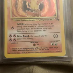 Pokemon TCG Moltres Holo Rare Card 12/62 Fossil WOTC LP Condition - Image 4