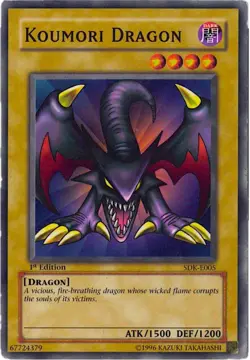 Koumori Dragon SDK-E005 Starter Deck: Kaiba 1st Edition Yu-Gi-Oh Card LP - Image 1