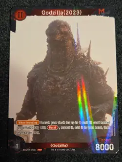 Godzilla Card Game Holo Foil Godzilla (2023) Promo ESD01-002+ PRP Monster Toho - Image 1