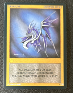Wyvern CCG 1994 Limited Edition Rare Card Treasure Growth Spurt #220 - Image 1