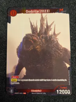 Godzilla Card Game Holo Foil Godzilla (2023) Promo ESD01-005+ PRP Monster Toho - Image 1