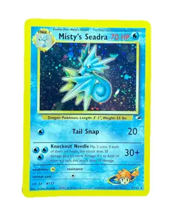 Pokemon TCG Holographic Misty's Seadra Gym Heroes Card 9/132 Near Mint Rare - Image 1