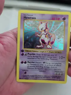 Mewtwo 1999 First Edition Shadowless Base Set 1st Edition Pokemon Card 10/102 - Image 2