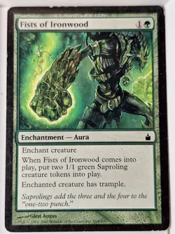 Fists of Ironwood - Ravnica: City of Guilds - Magic the Gathering MTG Nice! - Image 1