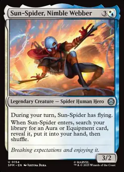 MTG Spider-Man U Sun-Spider, Nimble Webber #0154 PLAYSET 4X X4 - Image 1
