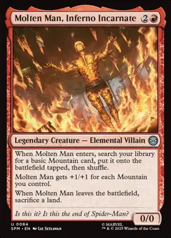 MTG Spider-Man U Molten Man, Inferno Incarnate #0084 PLAYSET 4X X4 - Image 1