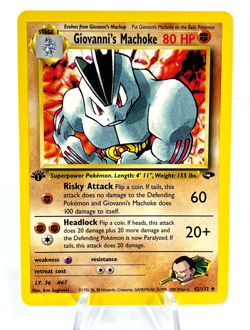 1st Edition Giovanni's Machoke 42/132 - Gym Challenge - Uncommon - Pokemon - NM - Image 1