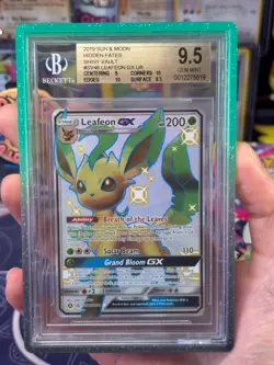 2019 Pokemon SM Hidden Fates Leafeon GX #SV46 Beckett BGS 9.5 w/ GradedGuard! - Image 1