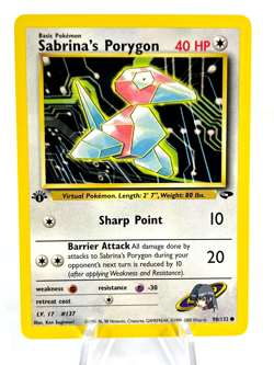 1st Edition Sabrina's Porygon 98/132 - Gym Heroes - Common - Pokemon - NM - Image 1