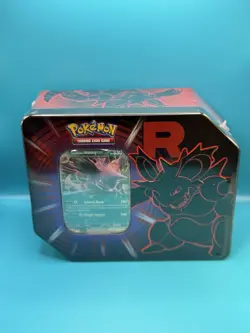 Destined Rivals Team Rocket Tin (Nidoking ex) - Sealed New - Pokemon TCG - Image 2