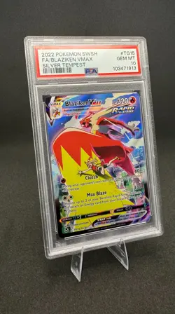 POKEMON 2022 SWSH, FA/BLAZIKEN VMAX #TG15, SILVER TEMPEST PSA 10 - Image 1
