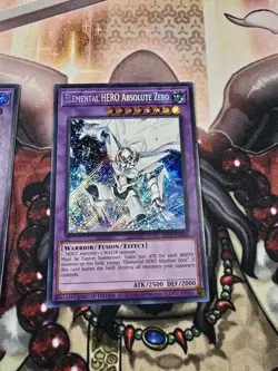 2X Yugioh Elemental HERO Absolute Zero BLC1-EN004 Secret Rare Limited Edition LP - Image 3