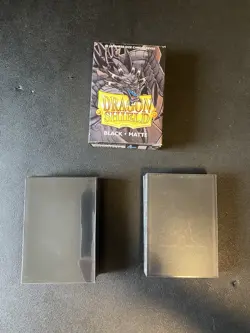Yugioh TCG Dragon Shield + KMC Mini Sleeves Lot (1,200+ Sleeves) + 2 Mega Tins - Image 3