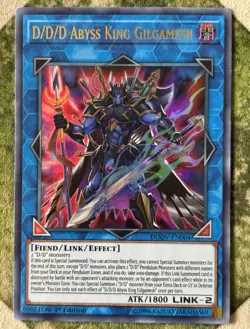 YuGiOh D/D/D ABYSS KING GILGAMESH Ultra Rare DUOV-EN004 - Image 2